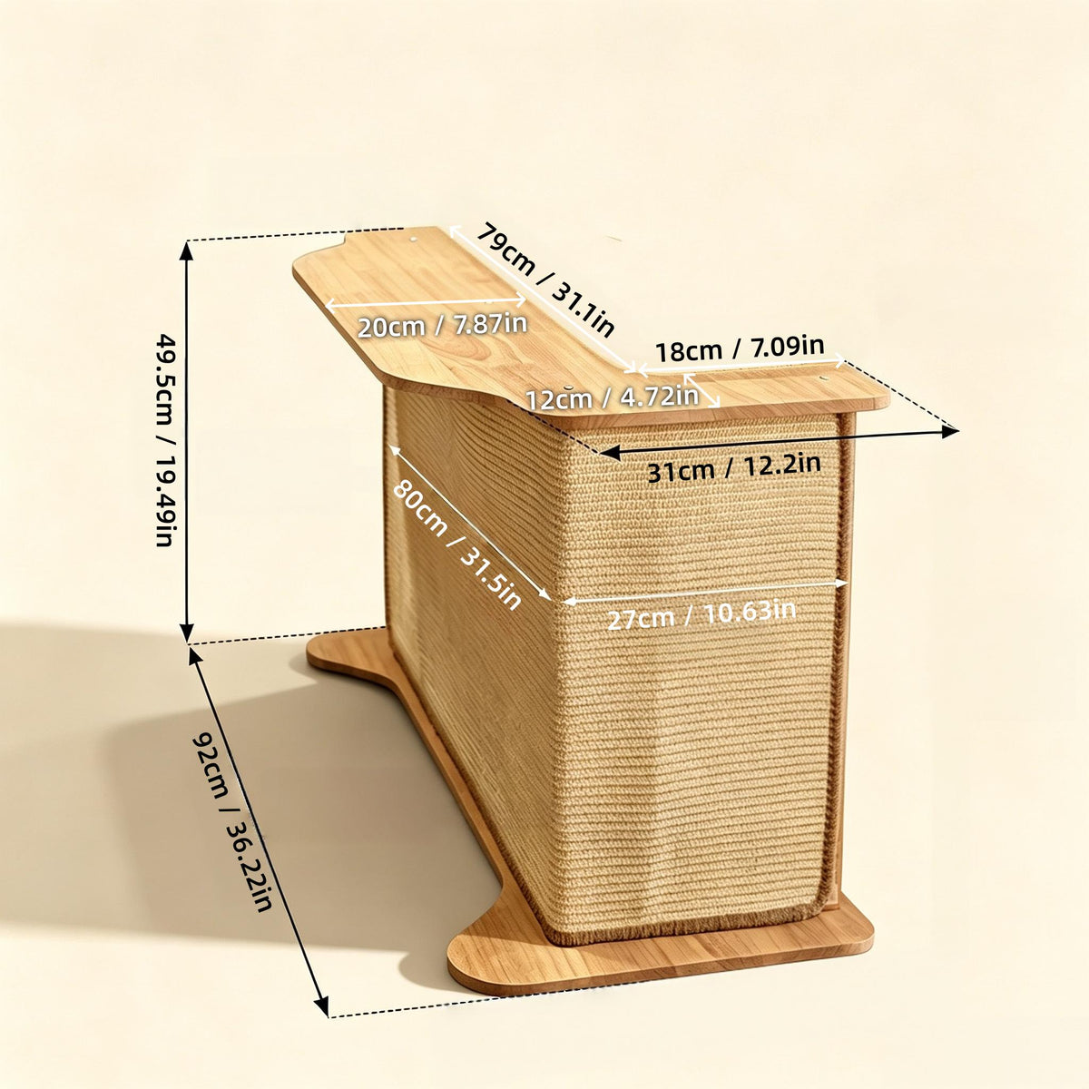 Sisal Cat Scratcher Side Table,  Sofa Side Cat Furniture