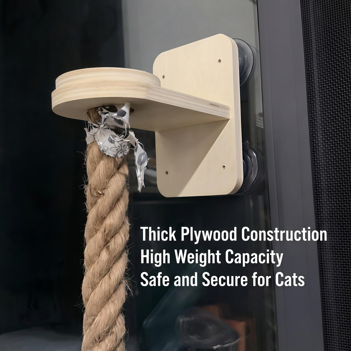 Wall Cat Scratcher, Cat Climbing Rope, Indoor Cat Playground & Enrichment