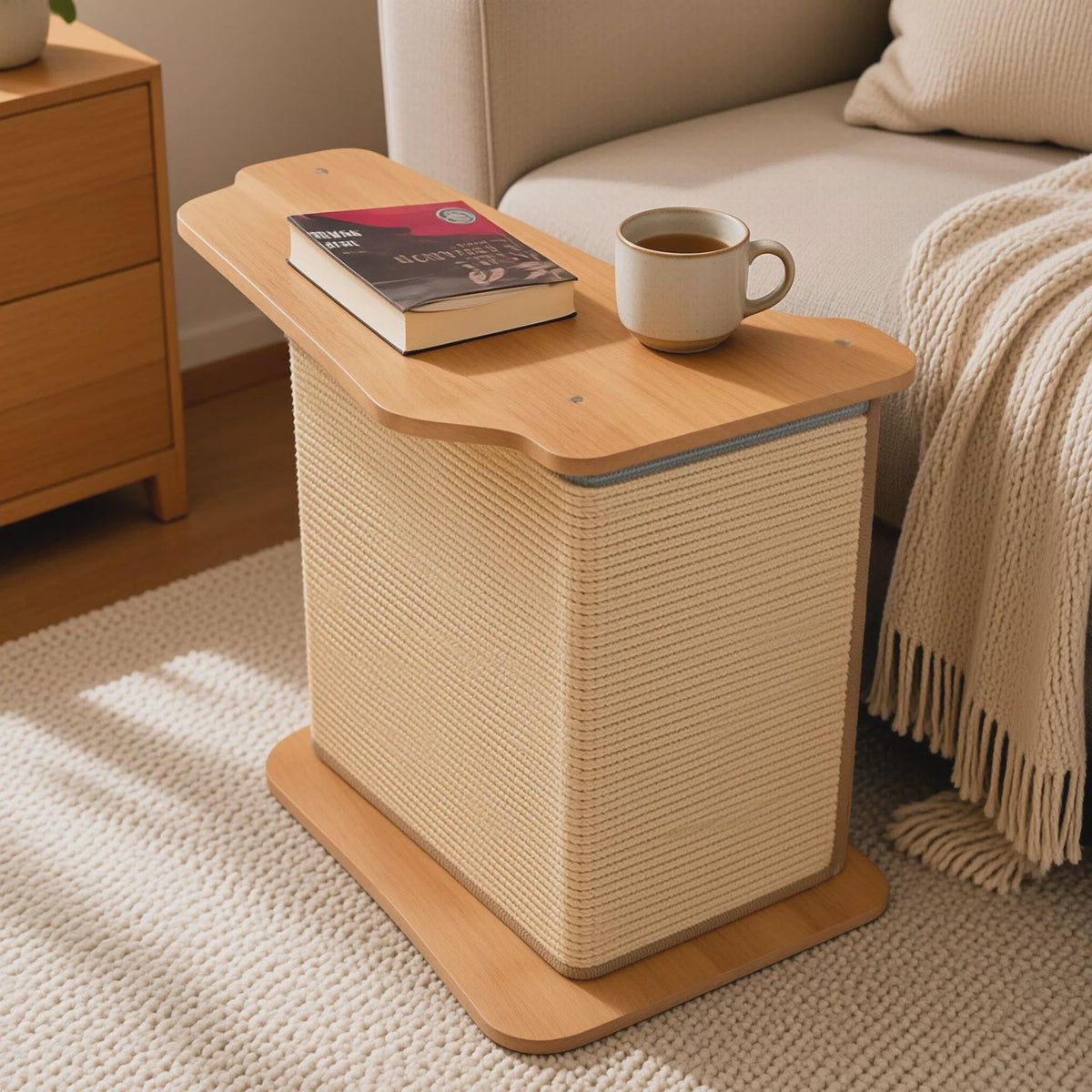 Sisal Cat Scratcher Side Table,  Sofa Side Cat Furniture
