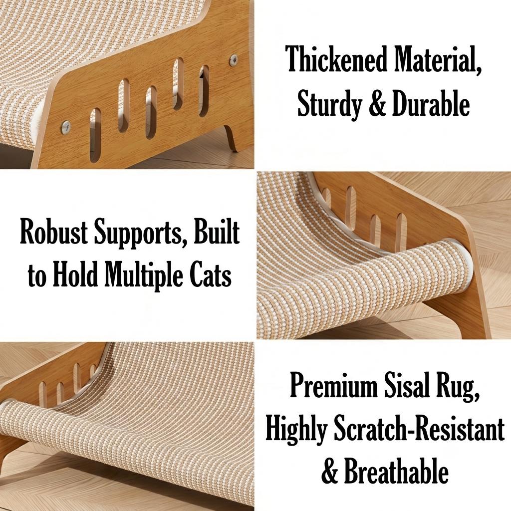 Curved Cat Sofa Scratcher Bed