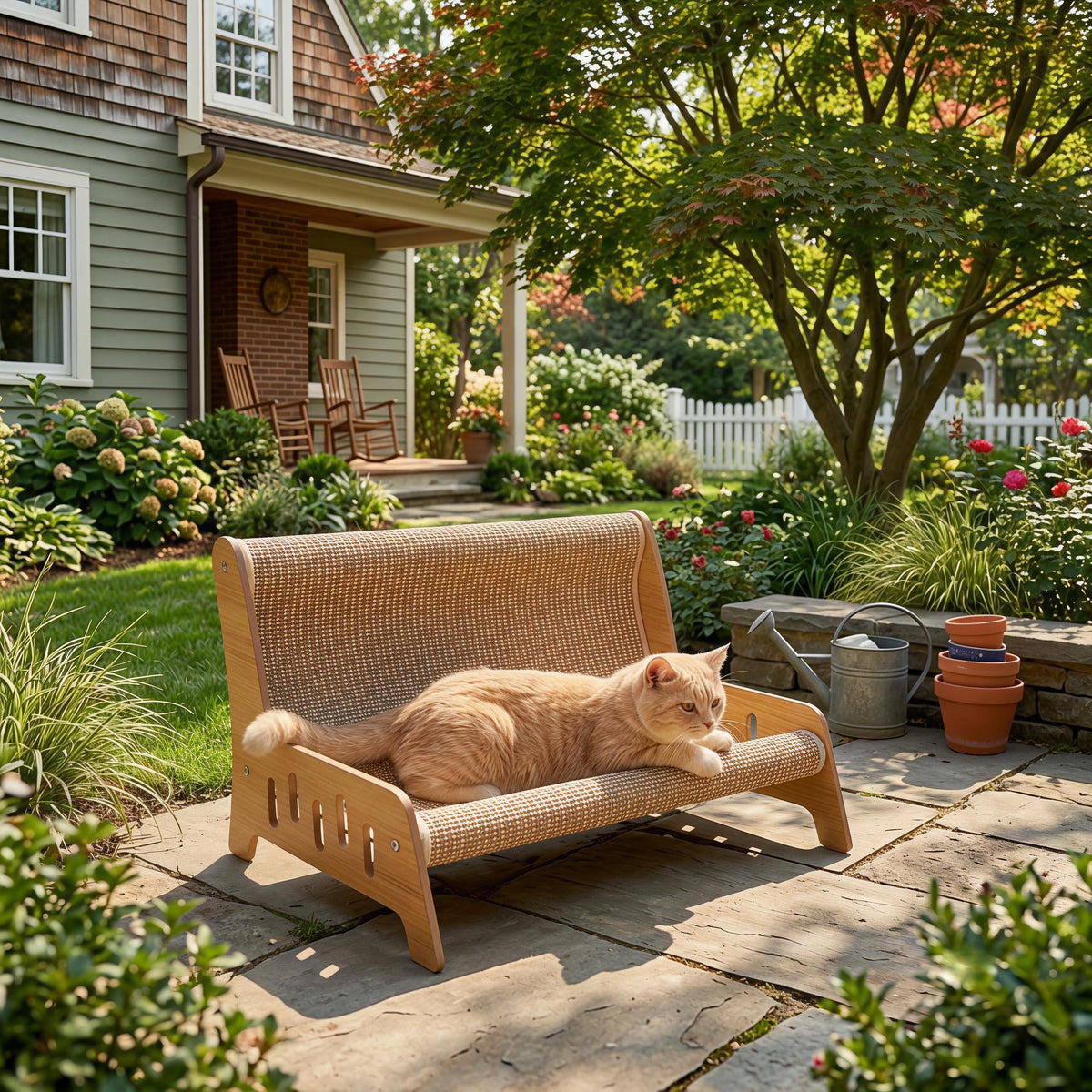 Curved Cat Sofa Scratcher Bed