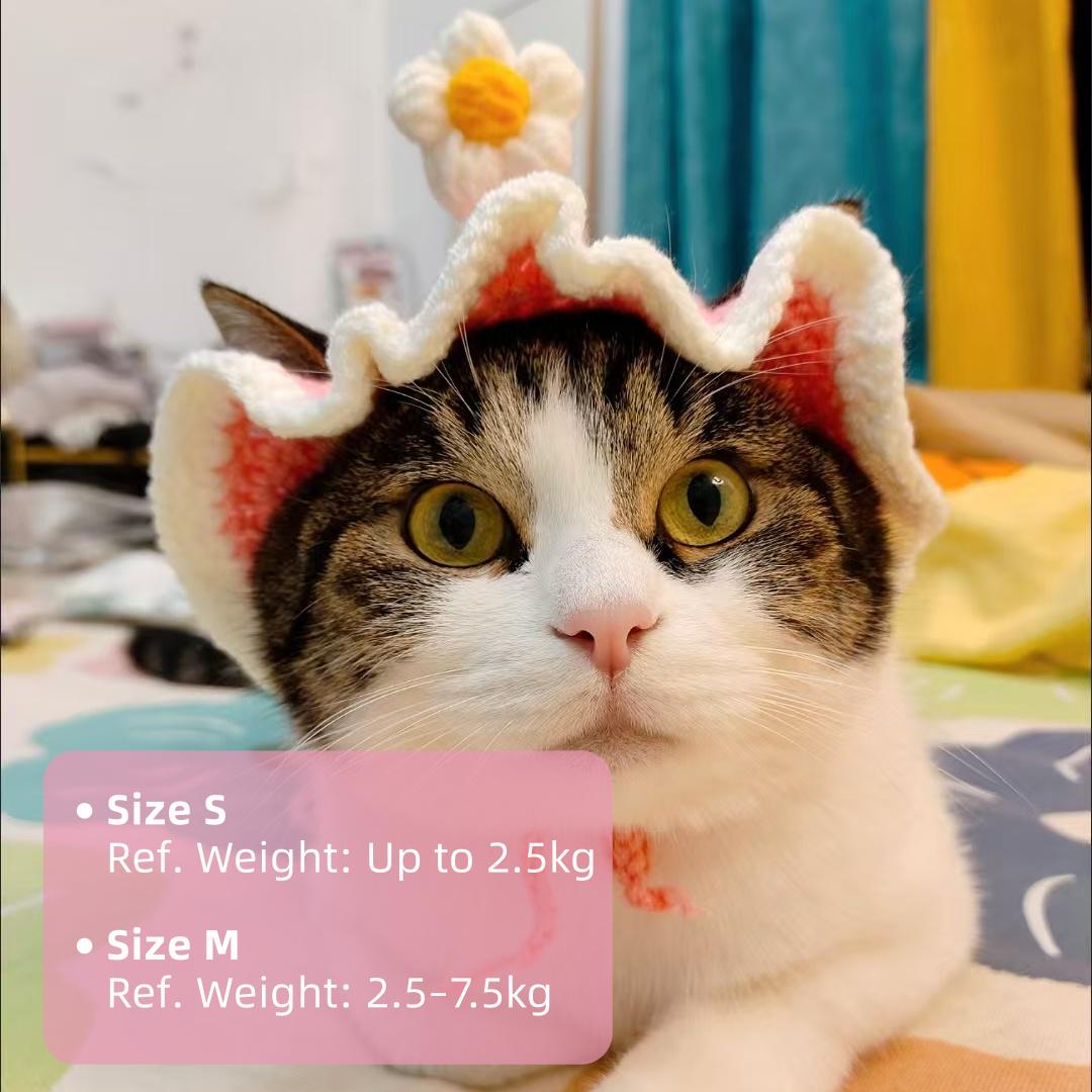 Daisy Ruffle Crochet Pet Bonnet