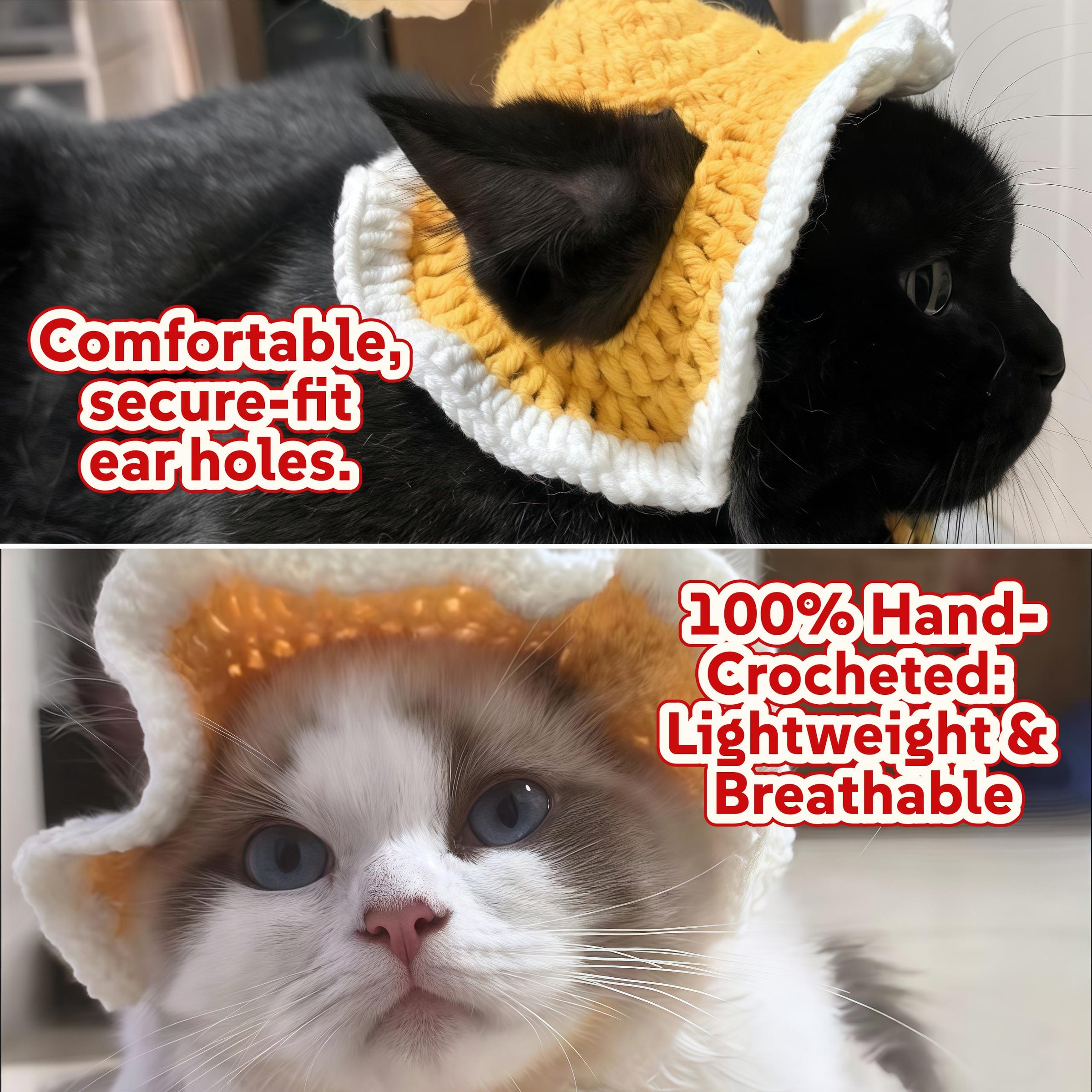 Daisy Ruffle Crochet Pet Bonnet