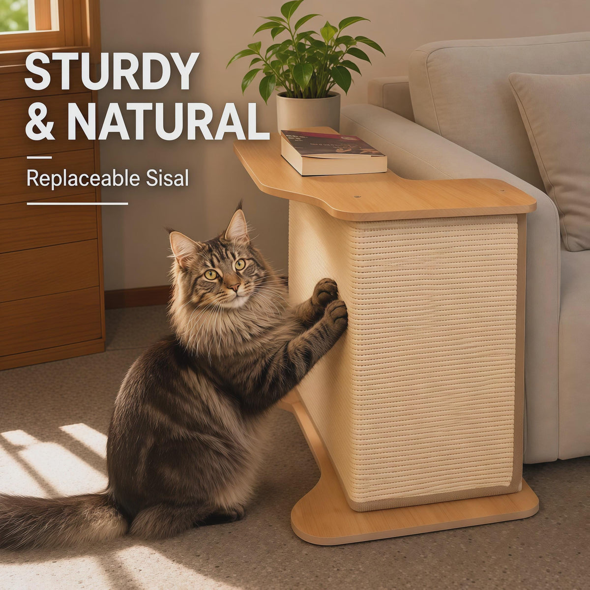 Sisal Cat Scratcher Side Table,  Sofa Side Cat Furniture