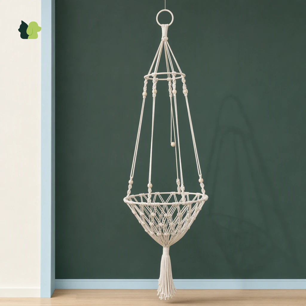 Hanging Macrame Cat Hammock